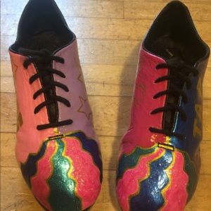 Hand painted one of a kind tap shoes